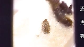 Japanese maid pooping on bathroom floor