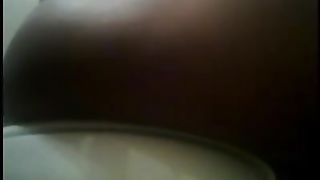 Black girl farting in tight blue jeans