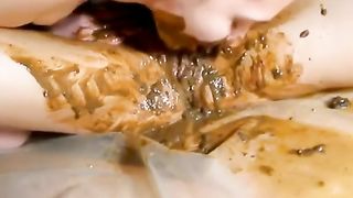 Redhead lesbian girls licking scat pussy