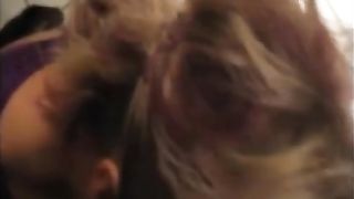 Horny wife gets piss on her tits