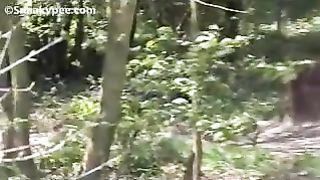 Sexy babe peeing on neighbours flowers