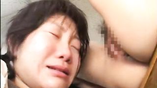 Crying while getting peed on