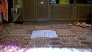 Sweet girl pooping a big one