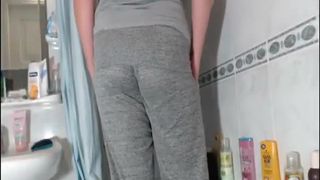 Busty milf smears shit on her pussy