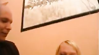 Blonde babe covered in poop