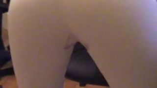 Teen shitting in her white pants