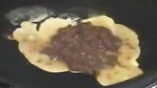 Eating poopy pancakes