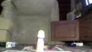 Riding a spray can while pooping gay scat