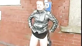 Dutch babe peeing outdoor