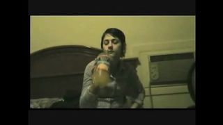 Girl Drinking and puking