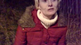 Blonde slut fingering her pussy