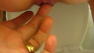 Dropped a big one on husband hands