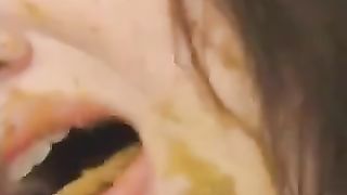 Japanese princess eating poop