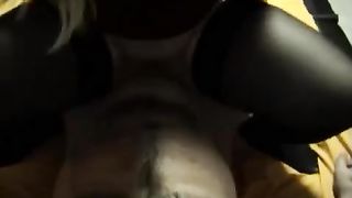 Peeing on his dick while he's masturbating