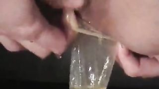 Amateur girl masturbating with scat condom