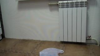 Pulled panties aside to poop