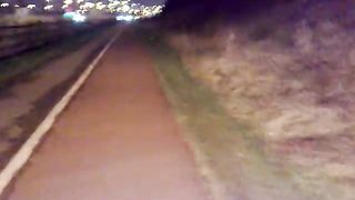 Slut sucking a turd outdoor