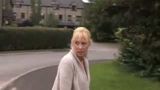 Blonde babe peeing behind a dumpster