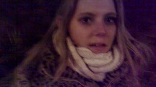 Sucking a big turd outdoor