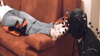 Farting on slaves face