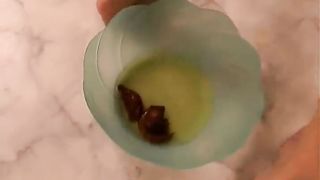 Pooping a big one in close up