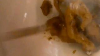 She had to poop in a public bathroom