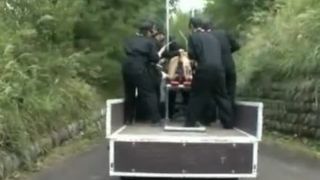 Bondaged Japanese girl forced to poop there