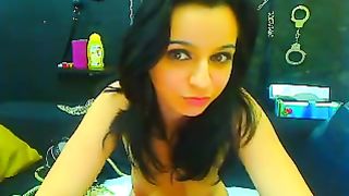 Webcam girl eating poop