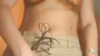 Horny drunk milf shitting in panties