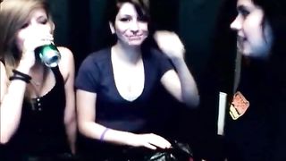 Three cam girls puking together