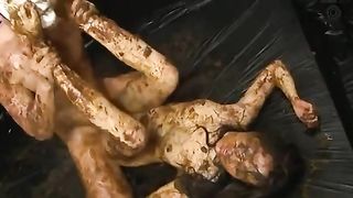 Asian beauty fucked hard with poop