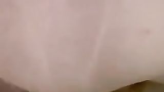 Chubby wife pooping in toilet