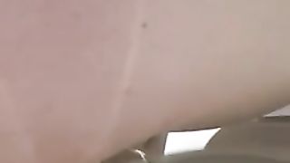 Chubby wife pooping in toilet