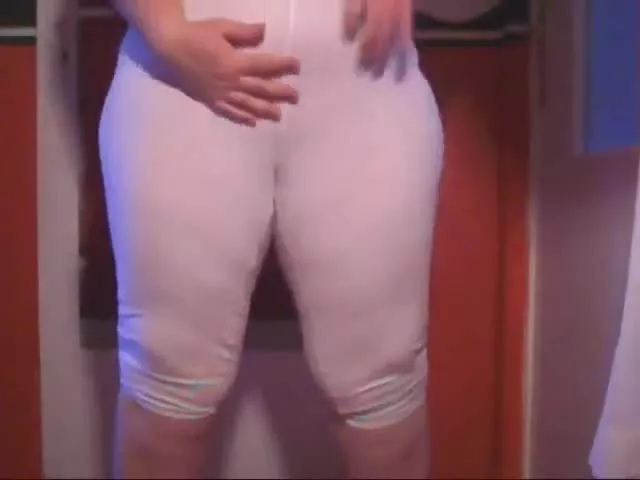 White Fat Granny - Fat granny shitting in white pants