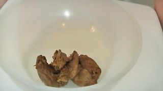 Creamy poop from a sexy blonde babe
