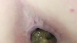 Big turd dropped in close up