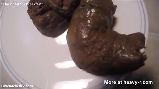 Pulled panties aside to poop