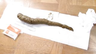 Insane long turd from sexy teen