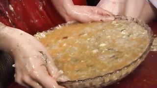 Two Japanese girls puking on each other