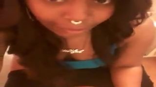 Smoking black girl pooping and talking dirty