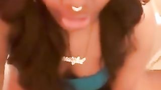 Smoking black girl pooping and talking dirty