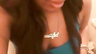 Smoking black girl pooping and talking dirty