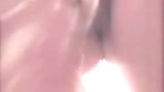 Ebony girl peeing in shower