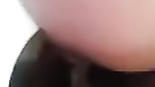 Hairy ebony shitting in toilet