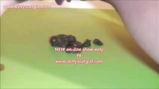 Rubbing crap on her entire face