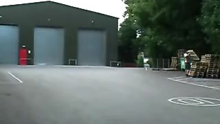 Sexy girl peeing outdoor