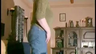 Hot mature wife shitting for husband