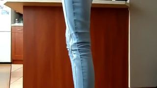 Incredible teen shitting in her panties