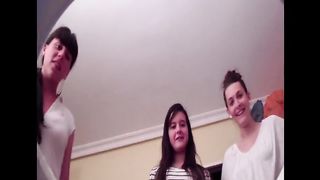 Filthy European whores suck several hard dicks and drink fresh 