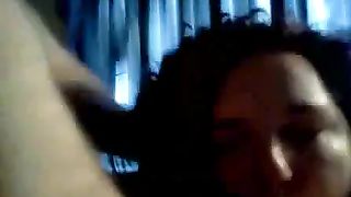 Shitty blowjob from fat wife